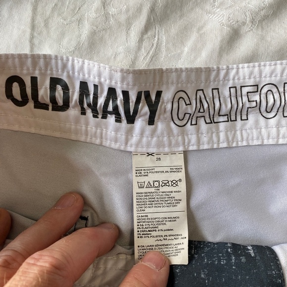 Old‎ Navy Green Flowers Men's Board Shorts Size 28 Swim Surf - Picture 2 of 11